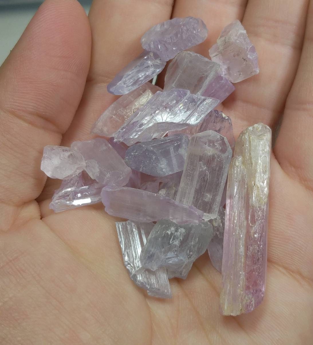 Multicolor Kunzite Crystals Lot (107.3 grams)