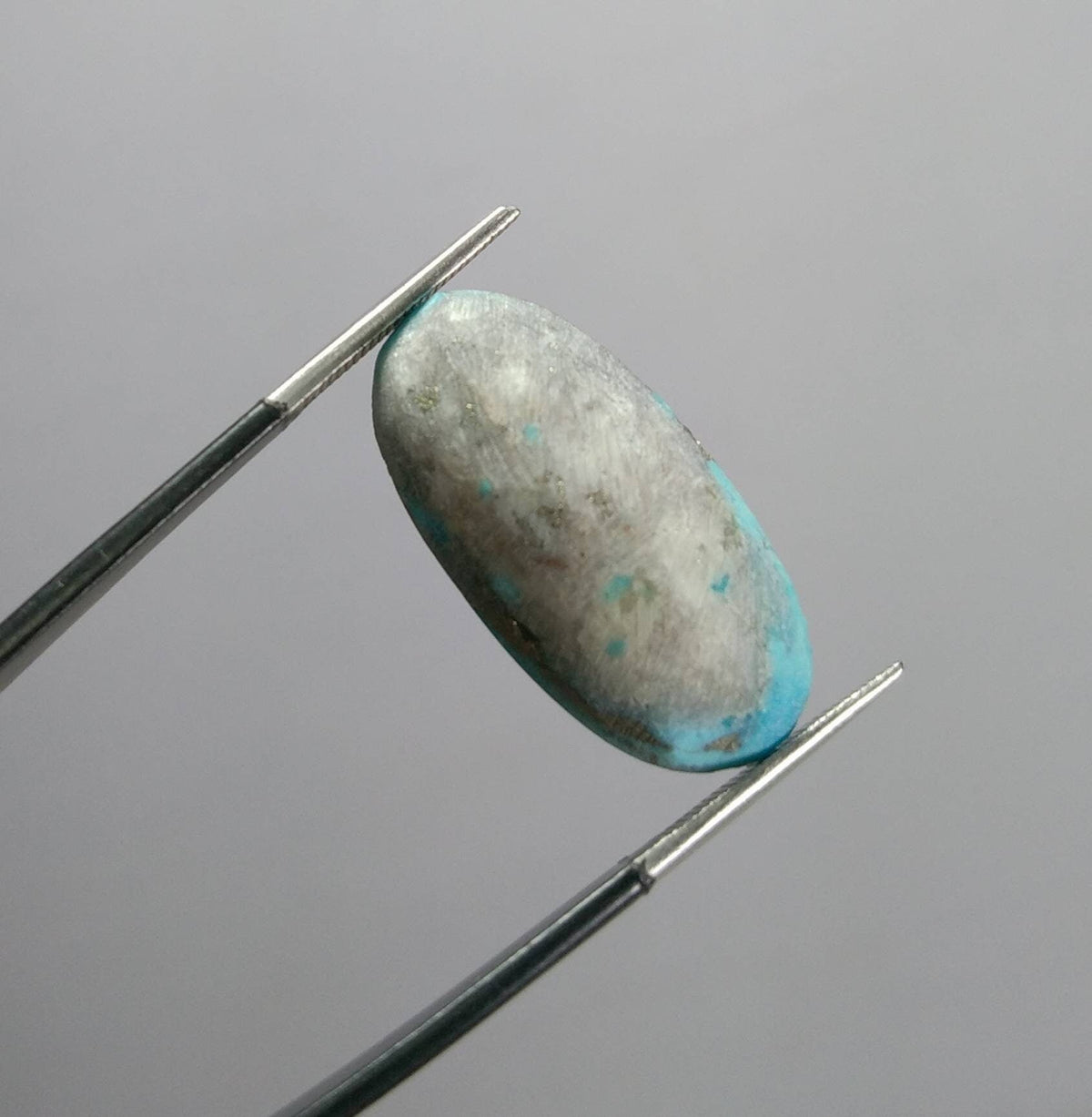 Oval Turquoise Pyrite Cabochon, 17 Carats