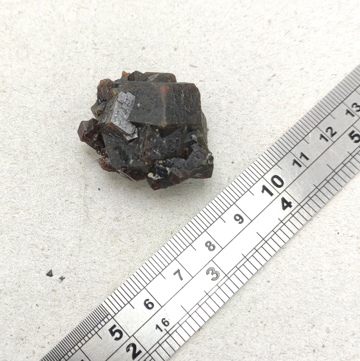 Natural Dark brown Andradite garnet cluster, Well formed crystal, 28.8 grams