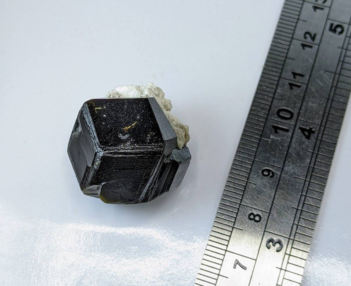 On matrix andradite garnet crystal from Pakistan, 18.9 grams