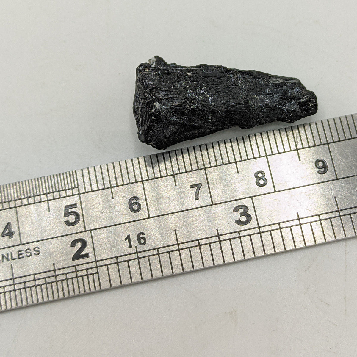 Etched Black Tourmaline Crystal, Skardu Pakistan, Rare Bizarre Structure (6.6g)