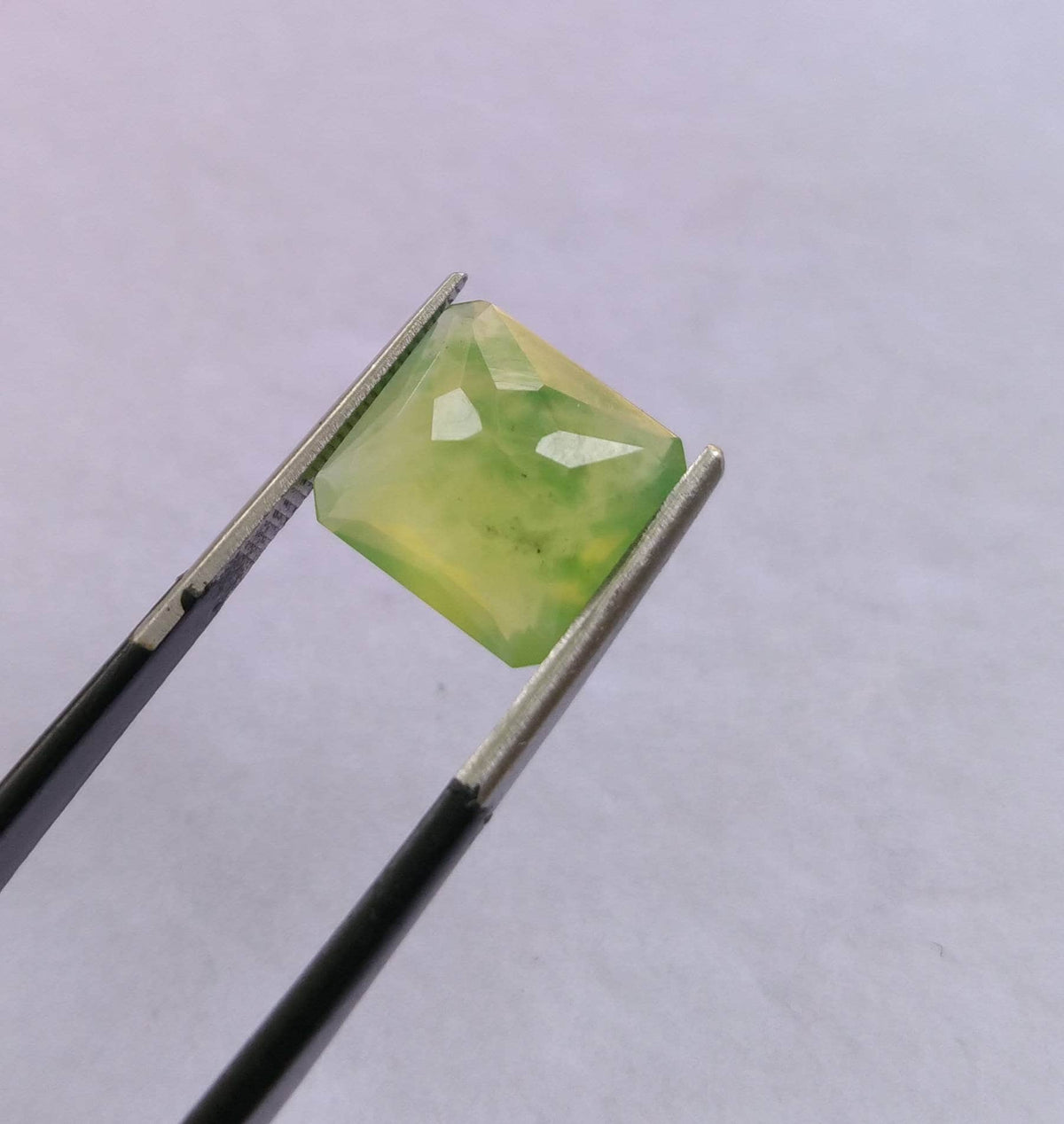 5 Carat Radiant Green Hydrogrossular Garnet Gemstone