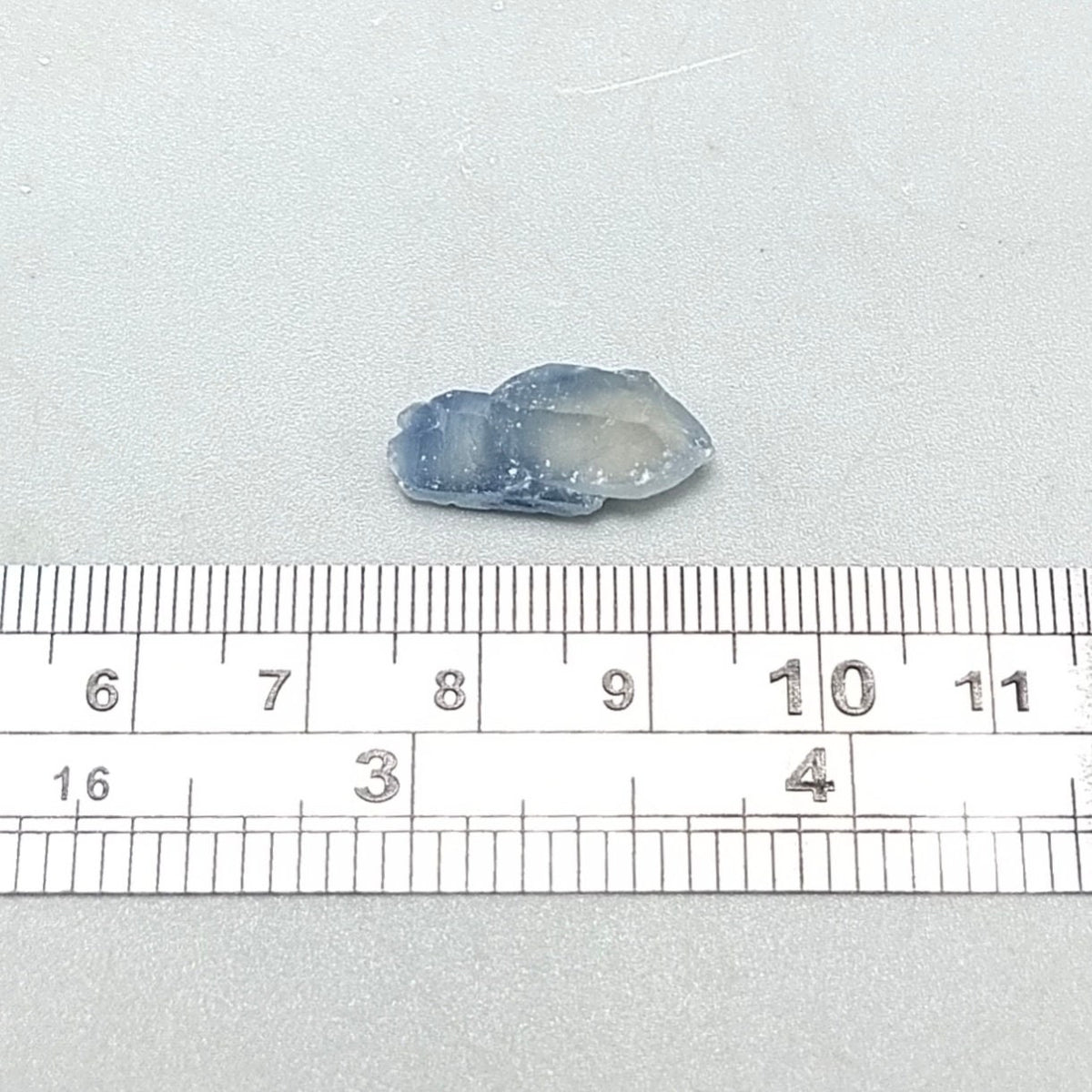 Natural rare indicolite blue quartz crystal from Afghanistan, 1.4 grams