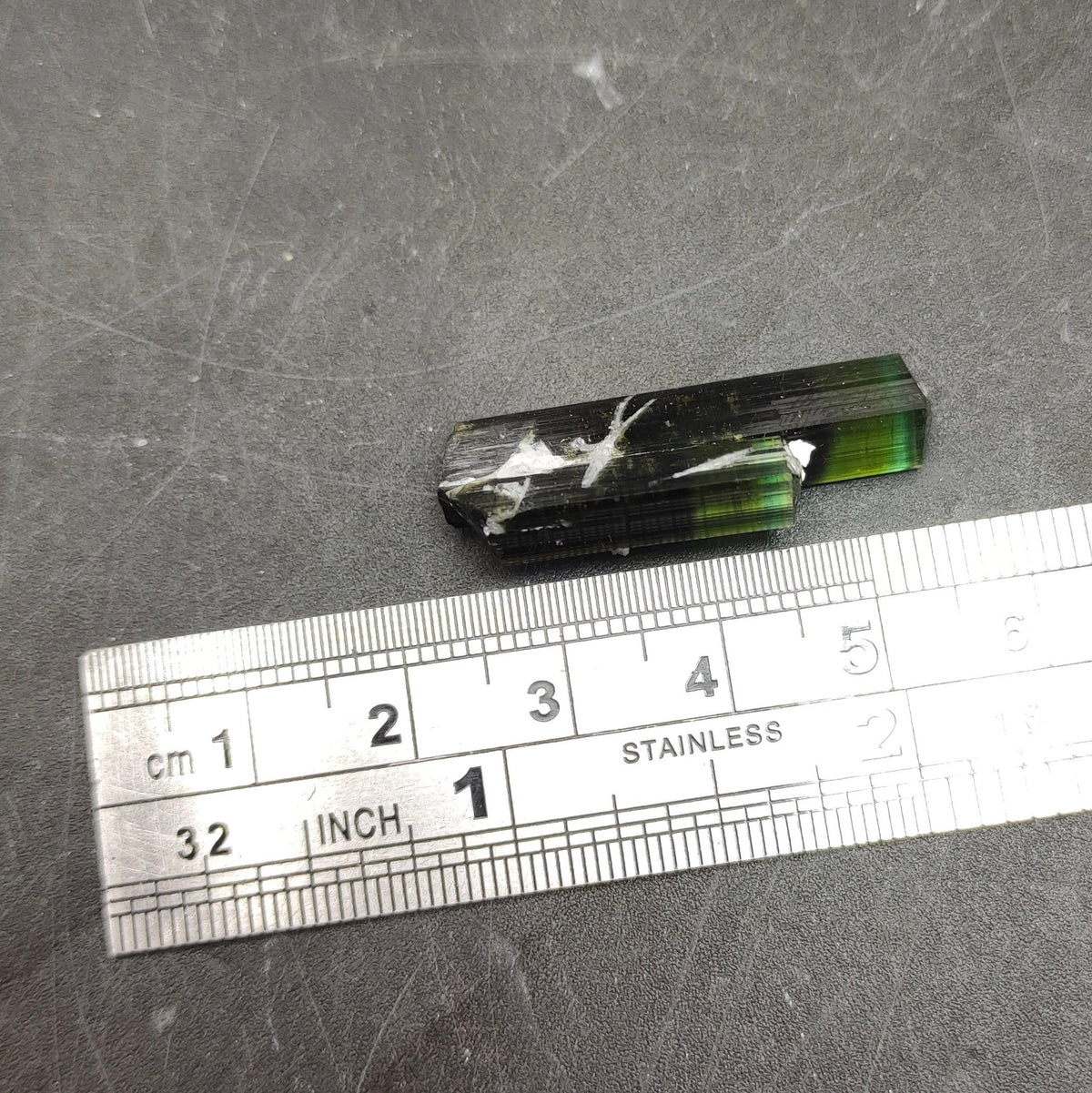 Natural Green Cap Tourmaline Crystal, Skardu Pakistan (4.5 grams)