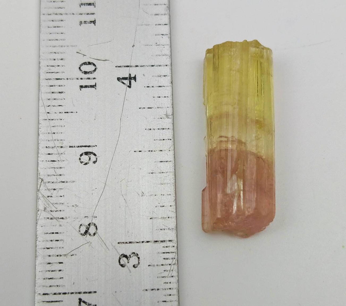 Bicolor terminated tourmaline crystal 4.1 grams weight from Africa