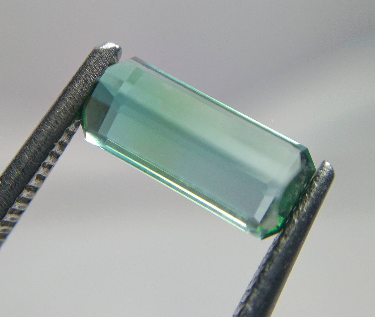 2 Carat Light Blue Tourmaline Gemstones, Faceted Radiant Cut