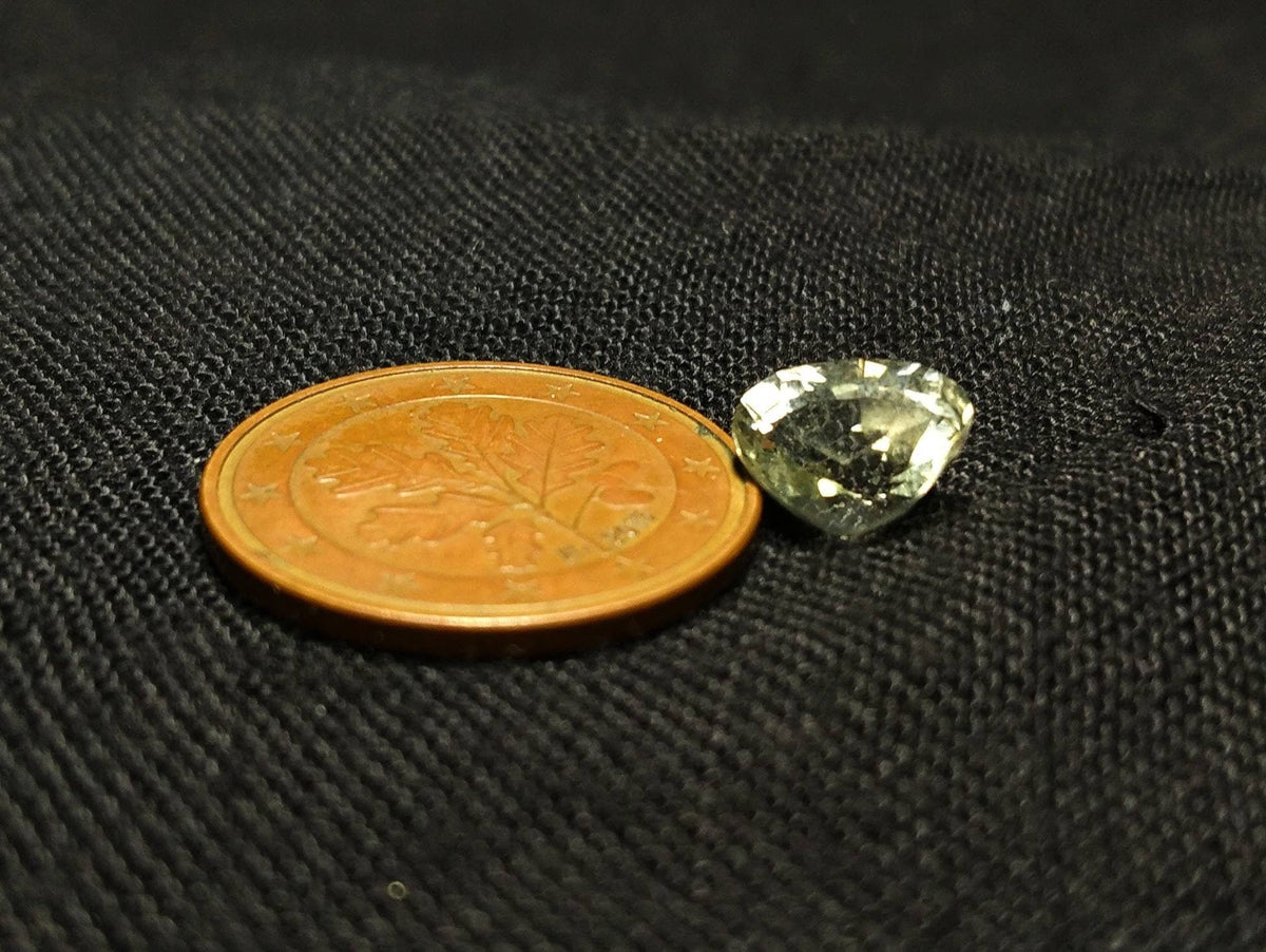 Natural rare fine quality light yellow 2 carats gemmy Orthoclase var. feldspar faceted gem