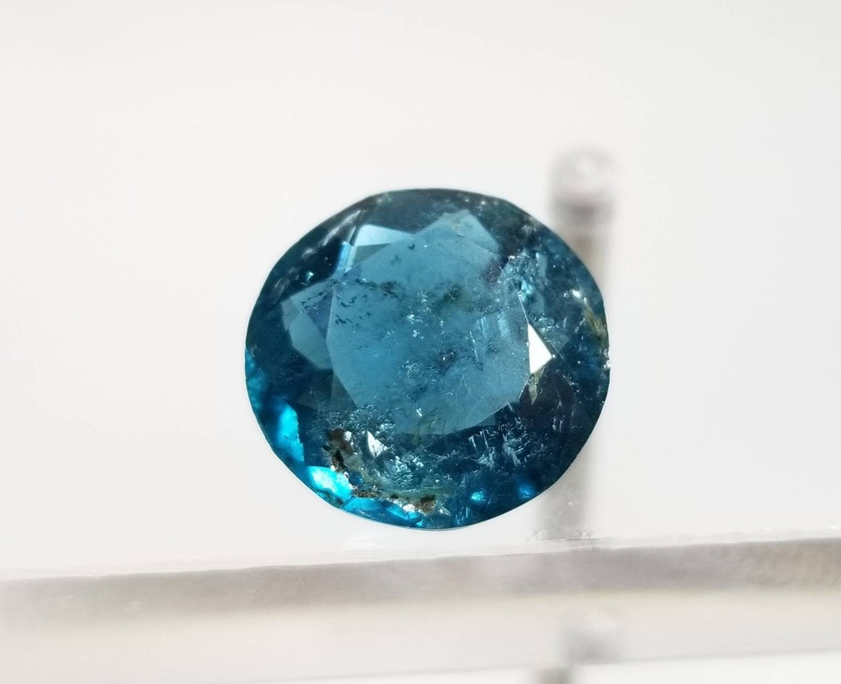 Natural ring size blue tourmaline facted gems