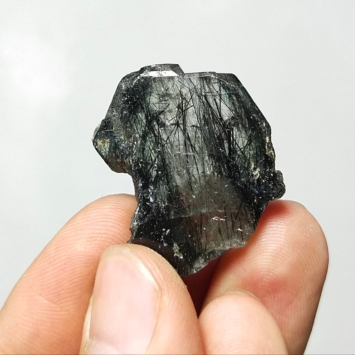 Apatite with massive green byssolite inclusion from Gandao hills, Mohmand Agency KPK Pakistan
