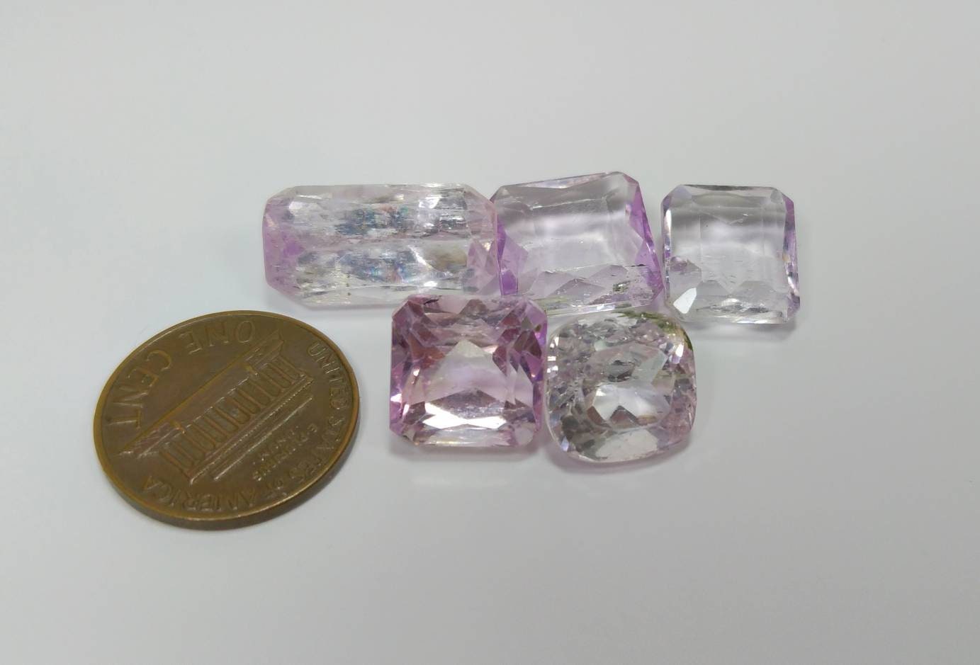 ARSAA GEMS AND MINERALSNatural good quality beautiful 49 carats faceted kunzite gems - Premium from ARSAA GEMS AND MINERALS - Just $80.00! Shop now at ARSAA GEMS AND MINERALS