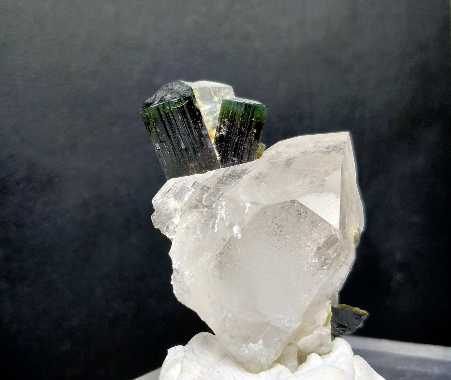 ARSAA GEMS AND MINERALSNatural top quality beautiful 17 grams Green caps tourmaline over smokey quartz crystal - Premium from ARSAA GEMS AND MINERALS - Just $60.00! Shop now at ARSAA GEMS AND MINERALS