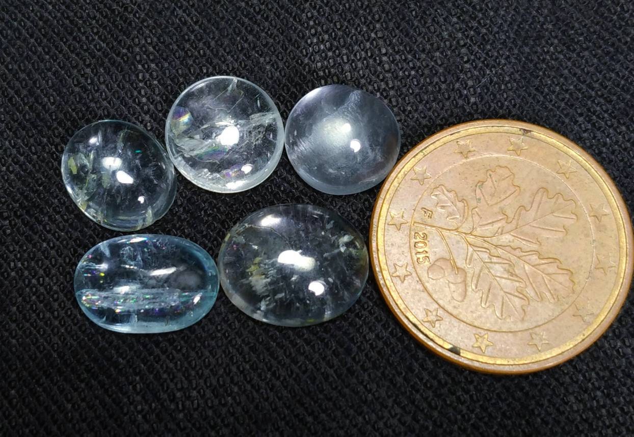 ARSAA GEMS AND MINERALSNatural fine quality beautiful 17 carats small lot of oval shapes aquamarine Cabochons - Premium  from ARSAA GEMS AND MINERALS - Just $34.00! Shop now at ARSAA GEMS AND MINERALS
