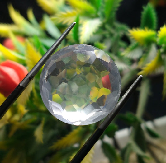 ARSAA GEMS AND MINERALSNatural top quality beautiful 16 carats VV clarity double sided rose cut Faceted clear quartz cabochon - Premium  from ARSAA GEMS AND MINERALS - Just $17.00! Shop now at ARSAA GEMS AND MINERALS