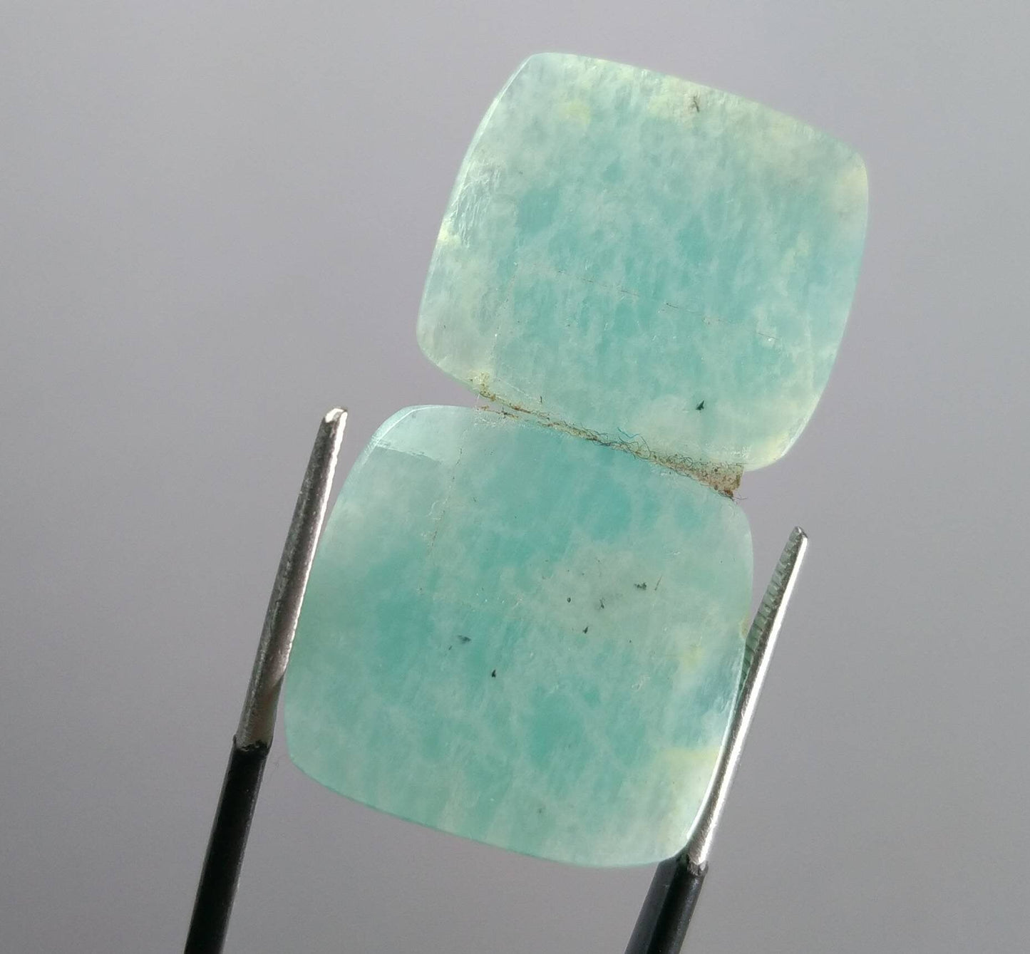 ARSAA GEMS AND MINERALSNatural good quality beautiful pair of rose/cut faceted square shape amazonite cabochons - Premium from ARSAA GEMS AND MINERALS - Just $18.00! Shop now at ARSAA GEMS AND MINERALS