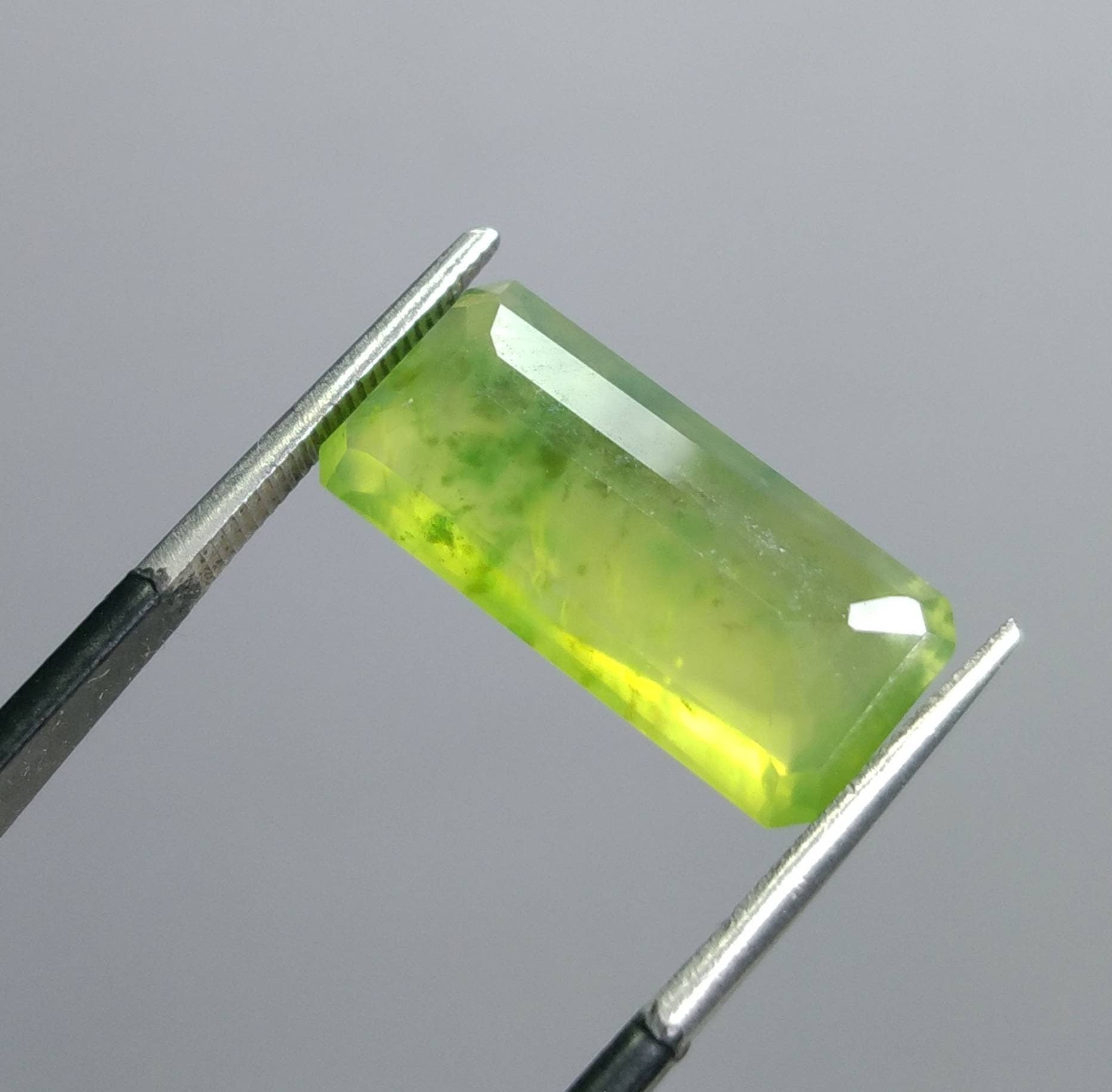 ARSAA GEMS AND MINERALSNatural fine quality beautiful 8 carats radiant shape faceted green hydrograssular garnet gem - Premium  from ARSAA GEMS AND MINERALS - Just $30.00! Shop now at ARSAA GEMS AND MINERALS