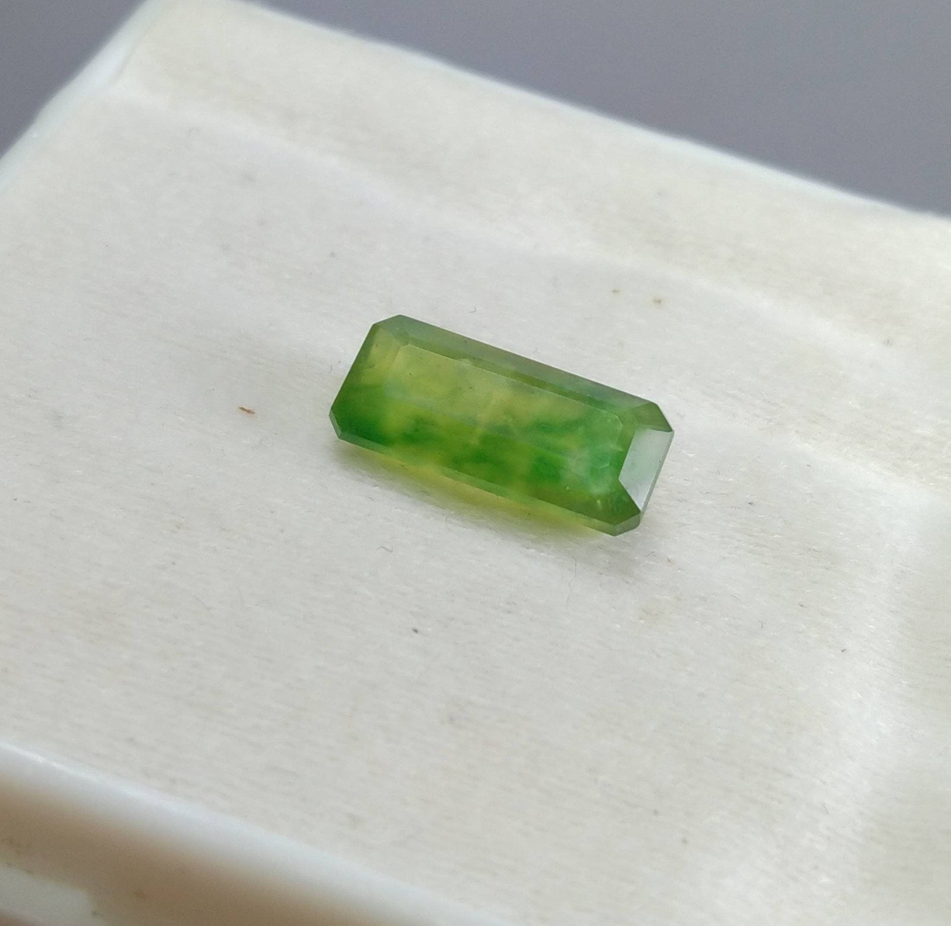 ARSAA GEMS AND MINERALSNatural fine quality beautiful 6 carats green radiant cut shape Faceted hydrograssular garnet gem - Premium  from ARSAA GEMS AND MINERALS - Just $18.00! Shop now at ARSAA GEMS AND MINERALS