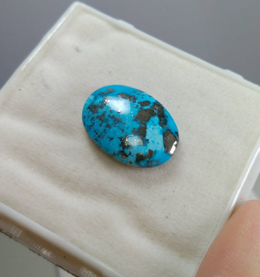 ARSAA GEMS AND MINERALSNatural fine quality beautiful 21 carats oval shape turquoise with pyrite cabochon - Premium  from ARSAA GEMS AND MINERALS - Just $40.00! Shop now at ARSAA GEMS AND MINERALS