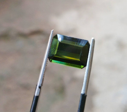 ARSAA GEMS AND MINERALSNatural top quality beautiful 4 carats faceted radiant shape dark green tourmaline gem - Premium  from ARSAA GEMS AND MINERALS - Just $20.00! Shop now at ARSAA GEMS AND MINERALS