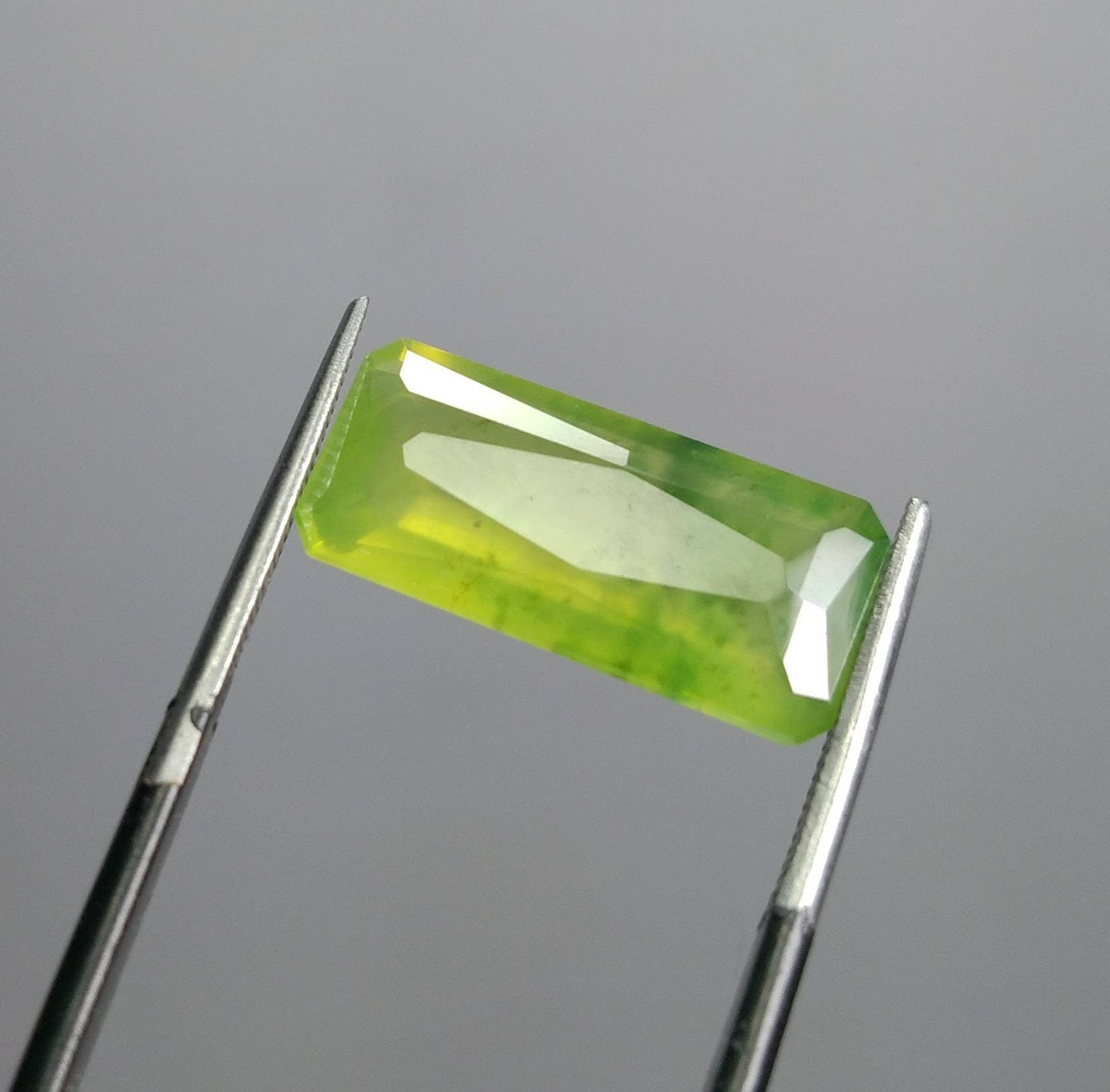 ARSAA GEMS AND MINERALSNatural fine quality beautiful 8 carats radiant shape faceted green hydrograssular garnet gem - Premium  from ARSAA GEMS AND MINERALS - Just $30.00! Shop now at ARSAA GEMS AND MINERALS