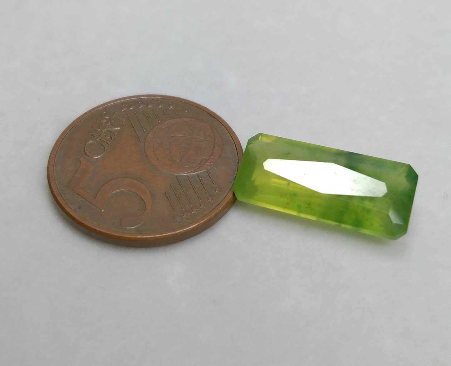 ARSAA GEMS AND MINERALSNatural fine quality beautiful 8 carats radiant shape faceted green hydrograssular garnet gem - Premium from ARSAA GEMS AND MINERALS - Just $30.00! Shop now at ARSAA GEMS AND MINERALS