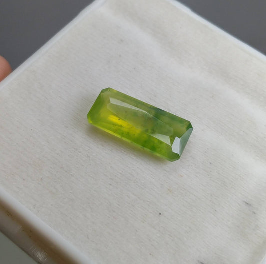 ARSAA GEMS AND MINERALSNatural fine quality beautiful 8 carats radiant shape faceted green hydrograssular garnet gem - Premium  from ARSAA GEMS AND MINERALS - Just $30.00! Shop now at ARSAA GEMS AND MINERALS