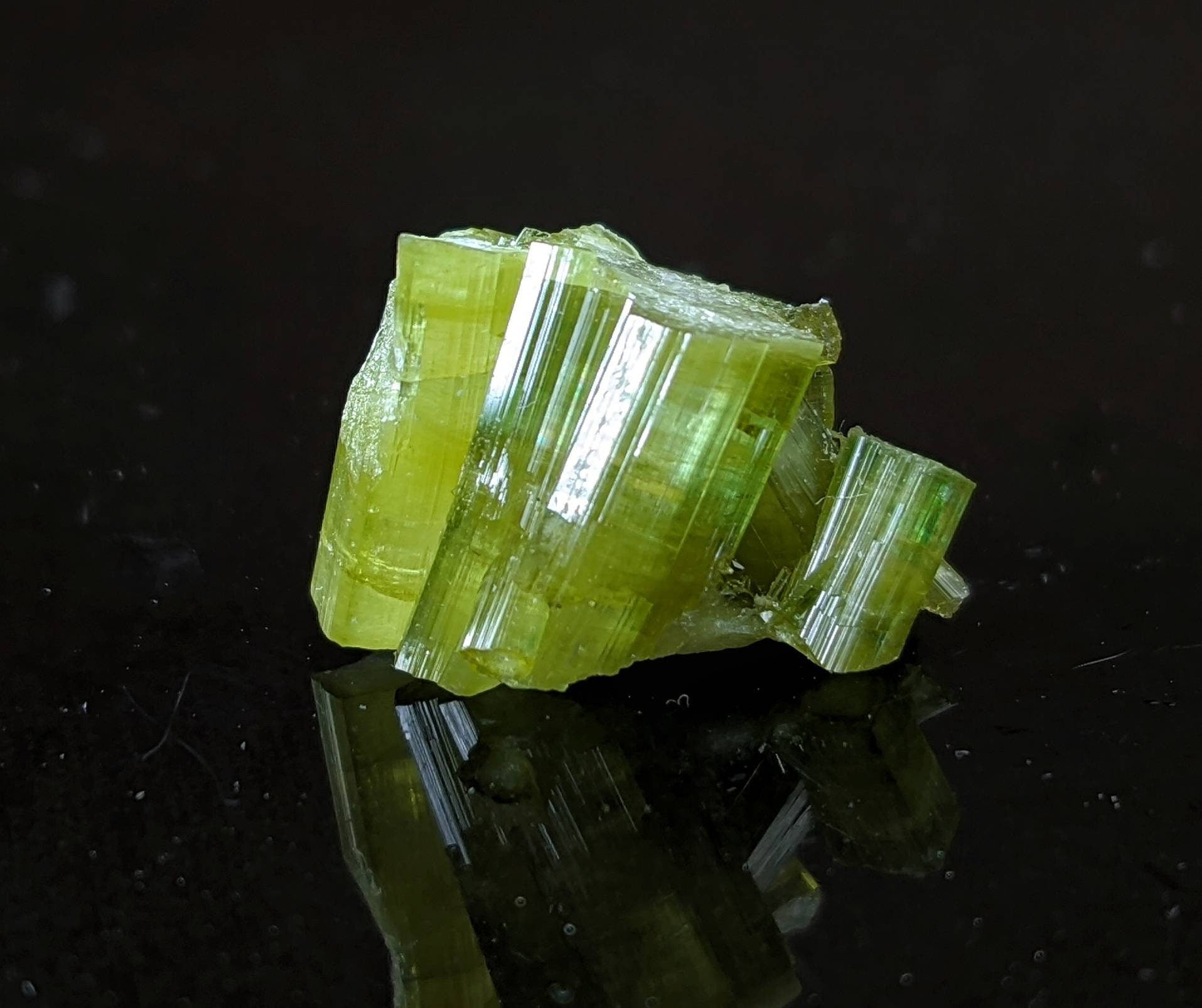 ARSAA GEMS AND MINERALSGreen tourmaline cluster from Skardu GilgitBaltistan Pakistan, weight 2.9 grams - Premium  from ARSAA GEMS AND MINERALS - Just $15.00! Shop now at ARSAA GEMS AND MINERALS