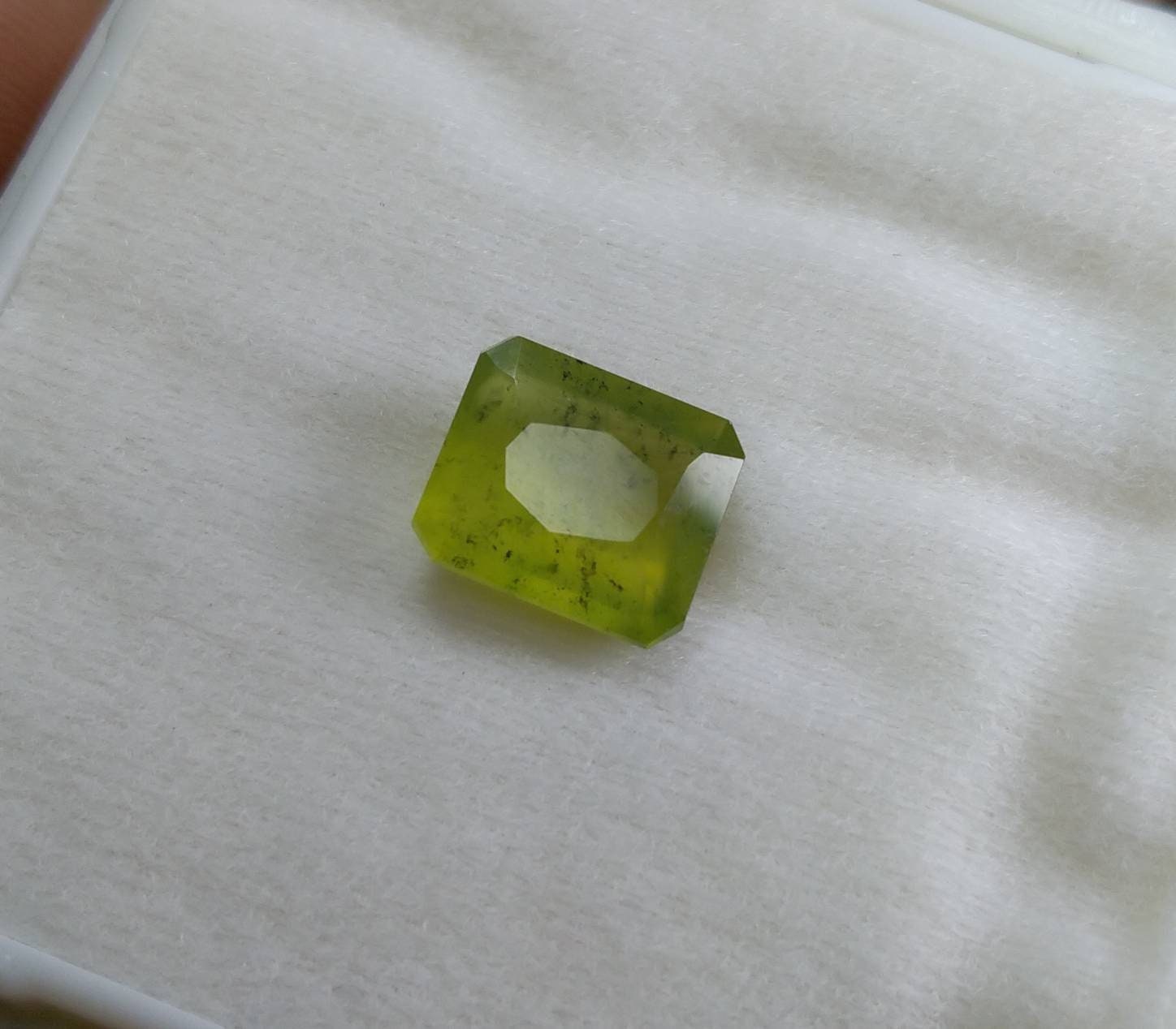 ARSAA GEMS AND MINERALSNatural good quality beautiful 7 carat radiant shape Faceted hydrograssular green garnet gem - Premium  from ARSAA GEMS AND MINERALS - Just $15.00! Shop now at ARSAA GEMS AND MINERALS