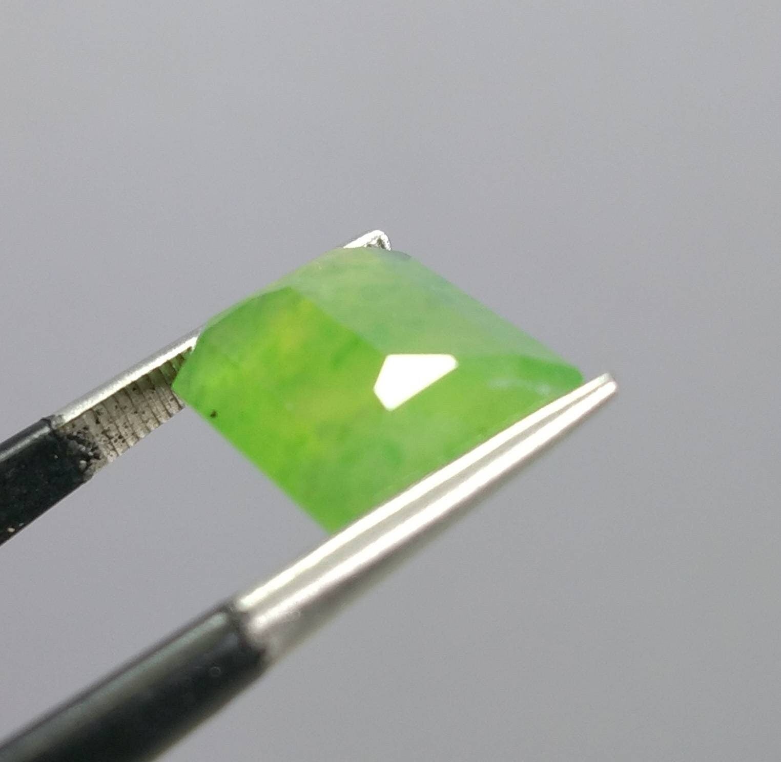 ARSAA GEMS AND MINERALSNatural top quality beautiful 7 carat radiant shape faceted hydrograssular green garnet gem - Premium  from ARSAA GEMS AND MINERALS - Just $16.00! Shop now at ARSAA GEMS AND MINERALS