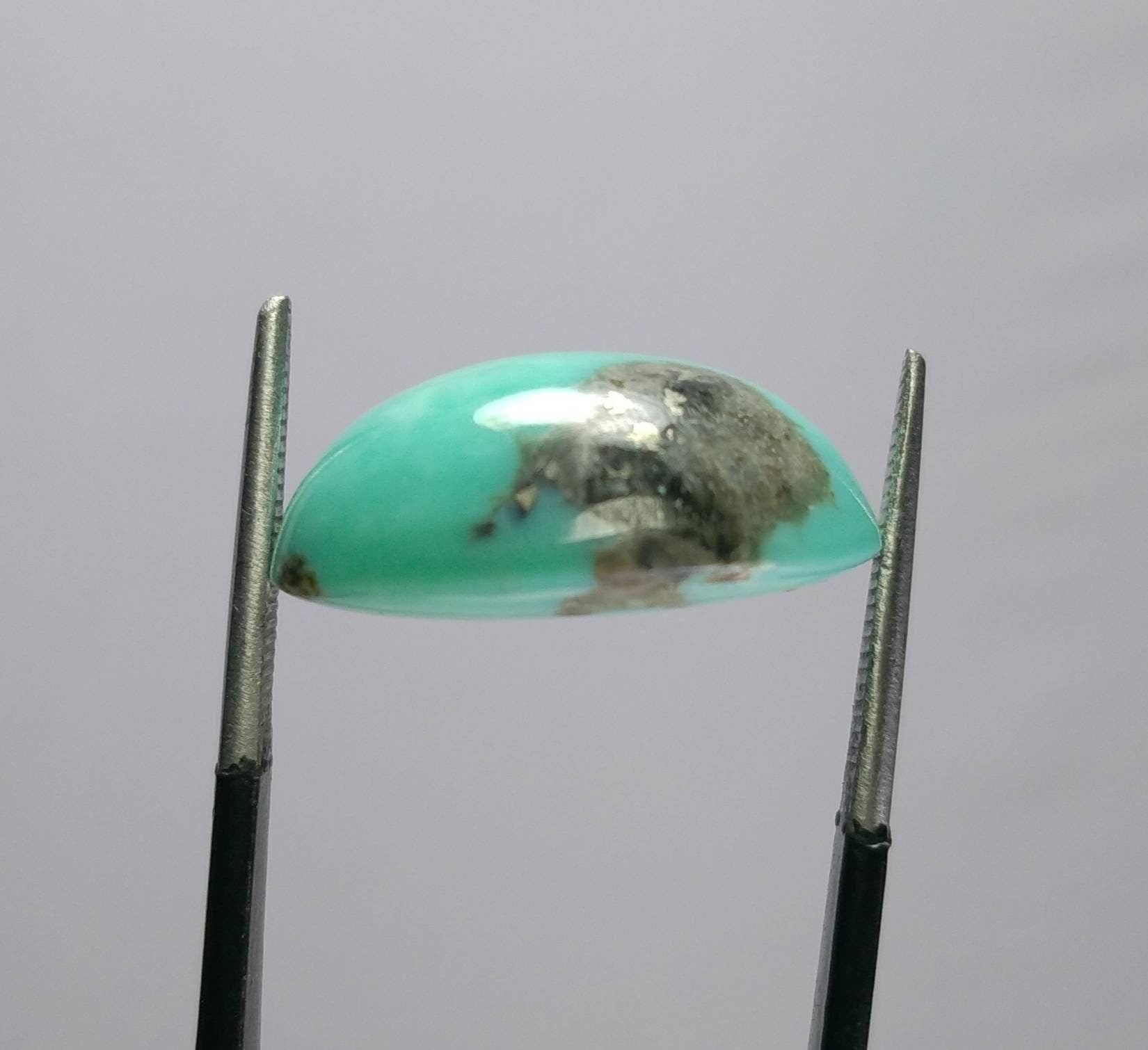 ARSAA GEMS AND MINERALSNatural fine quality beautiful 18.5 carats stabilized kingman turquoise with pyrite cabochon - Premium  from ARSAA GEMS AND MINERALS - Just $30.00! Shop now at ARSAA GEMS AND MINERALS