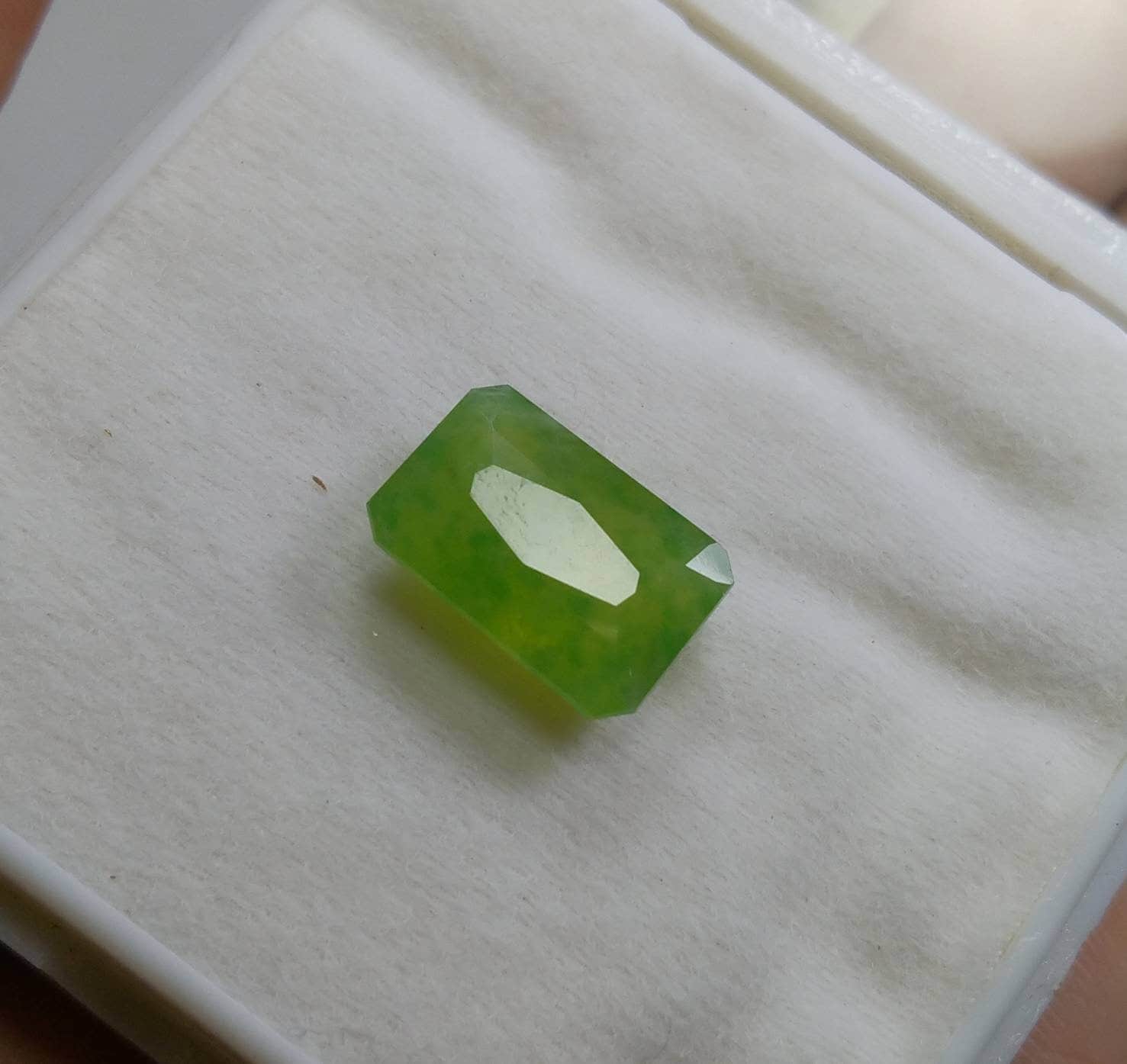 ARSAA GEMS AND MINERALSNatural top quality beautiful 11 carats radiant shape Faceted green hydrograssular garnet gem - Premium  from ARSAA GEMS AND MINERALS - Just $20.00! Shop now at ARSAA GEMS AND MINERALS