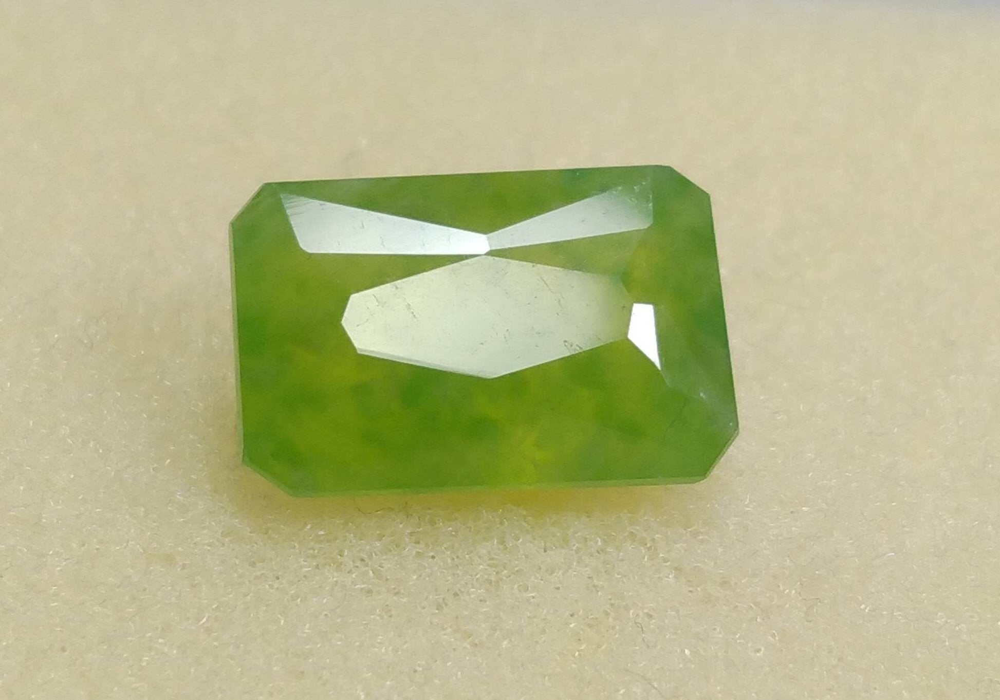 ARSAA GEMS AND MINERALSNatural top quality beautiful 11 carats radiant shape Faceted green hydrograssular garnet gem - Premium  from ARSAA GEMS AND MINERALS - Just $20.00! Shop now at ARSAA GEMS AND MINERALS