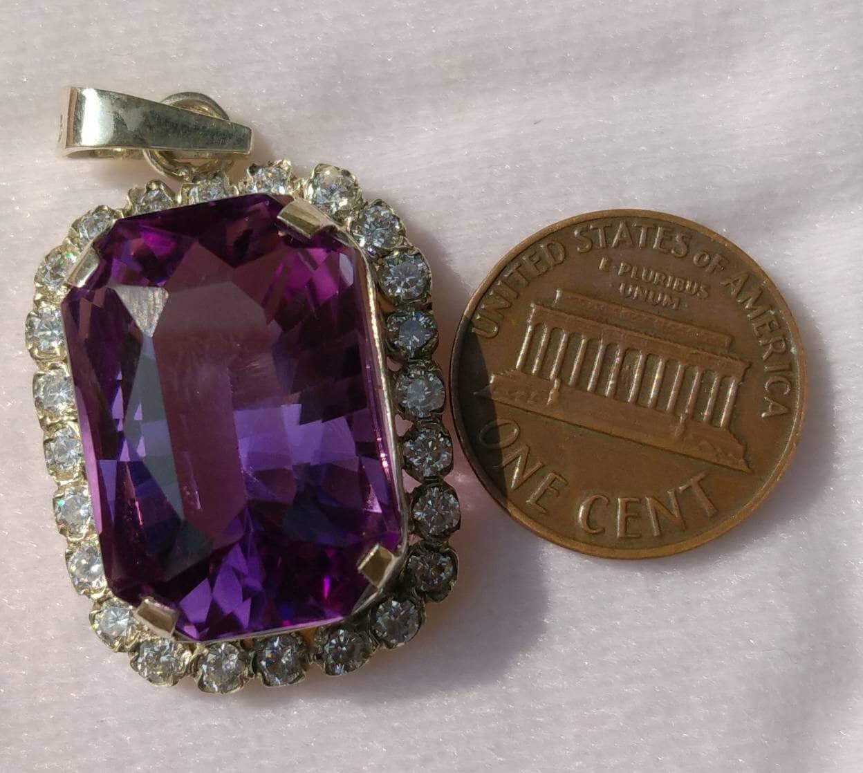 ARSAA GEMS AND MINERALSNatural top quality beautiful clear Faceted amythest gem surronded by clear small sized zircon gems sterling silver pendant - Premium from ARSAA GEMS AND MINERALS - Just $70.00! Shop now at ARSAA GEMS AND MINERALS