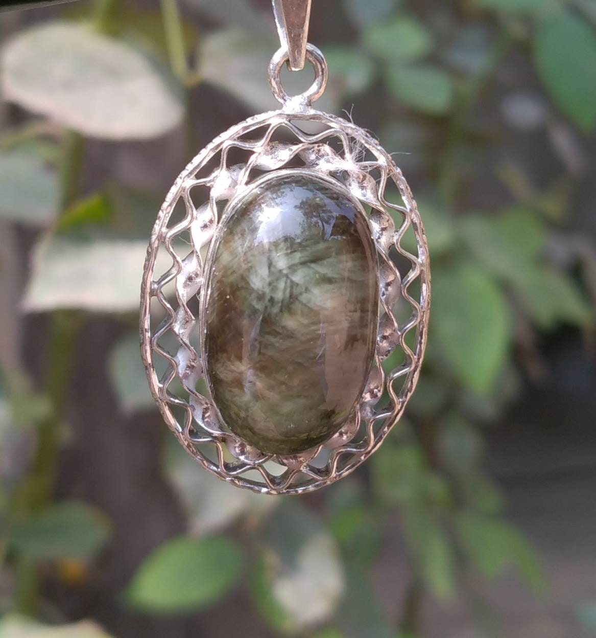 ARSAA GEMS AND MINERALSNatural top quality beautiful partially star green sapphire silver pendant - Premium from ARSAA GEMS AND MINERALS - Just $60.00! Shop now at ARSAA GEMS AND MINERALS