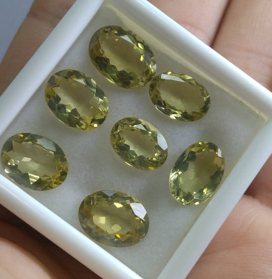 ARSAA GEMS AND MINERALSNatural aesthetic fine quality 23 carats vv clarity small Jewellery set of faceted oval shapes yellow citrine gems - Premium  from ARSAA GEMS AND MINERALS - Just $45.00! Shop now at ARSAA GEMS AND MINERALS