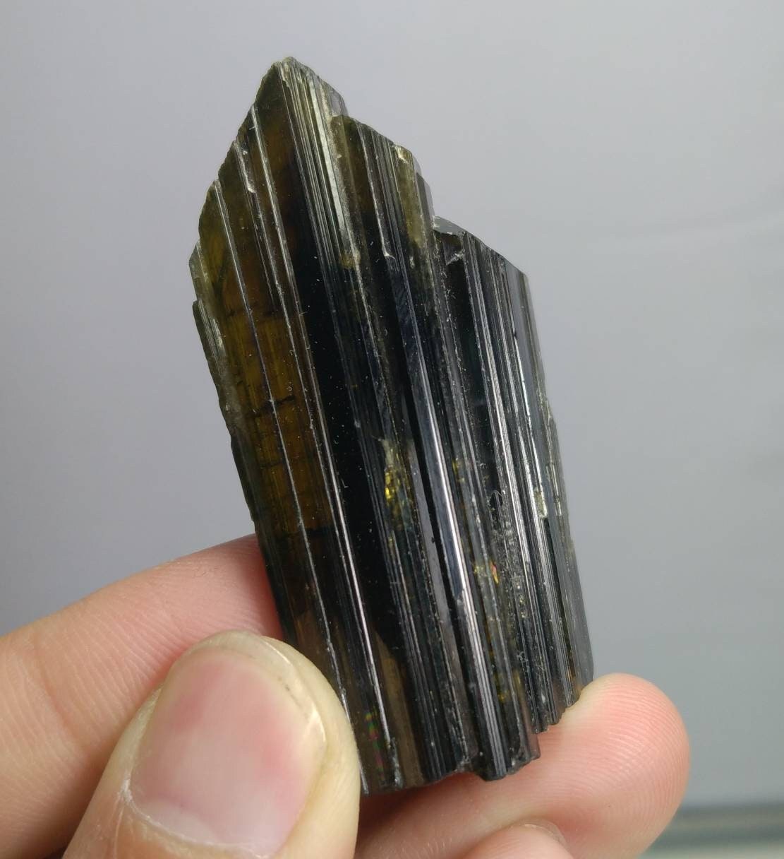 ARSAA GEMS AND MINERALSNatural aesthetic Beautiful 44.5 grams twins perfectly terminated epidote crystal - Premium  from ARSAA GEMS AND MINERALS - Just $80.00! Shop now at ARSAA GEMS AND MINERALS