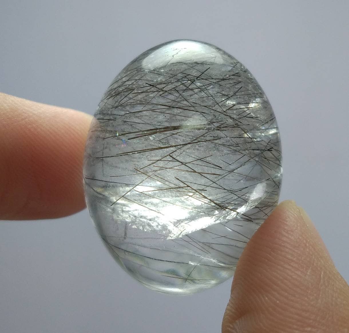 ARSAA GEMS AND MINERALSNatural fine quality beautiful 123 carats oval shape black Tourmaline included Quartz Oblong shape - Premium  from ARSAA GEMS AND MINERALS - Just $25.00! Shop now at ARSAA GEMS AND MINERALS