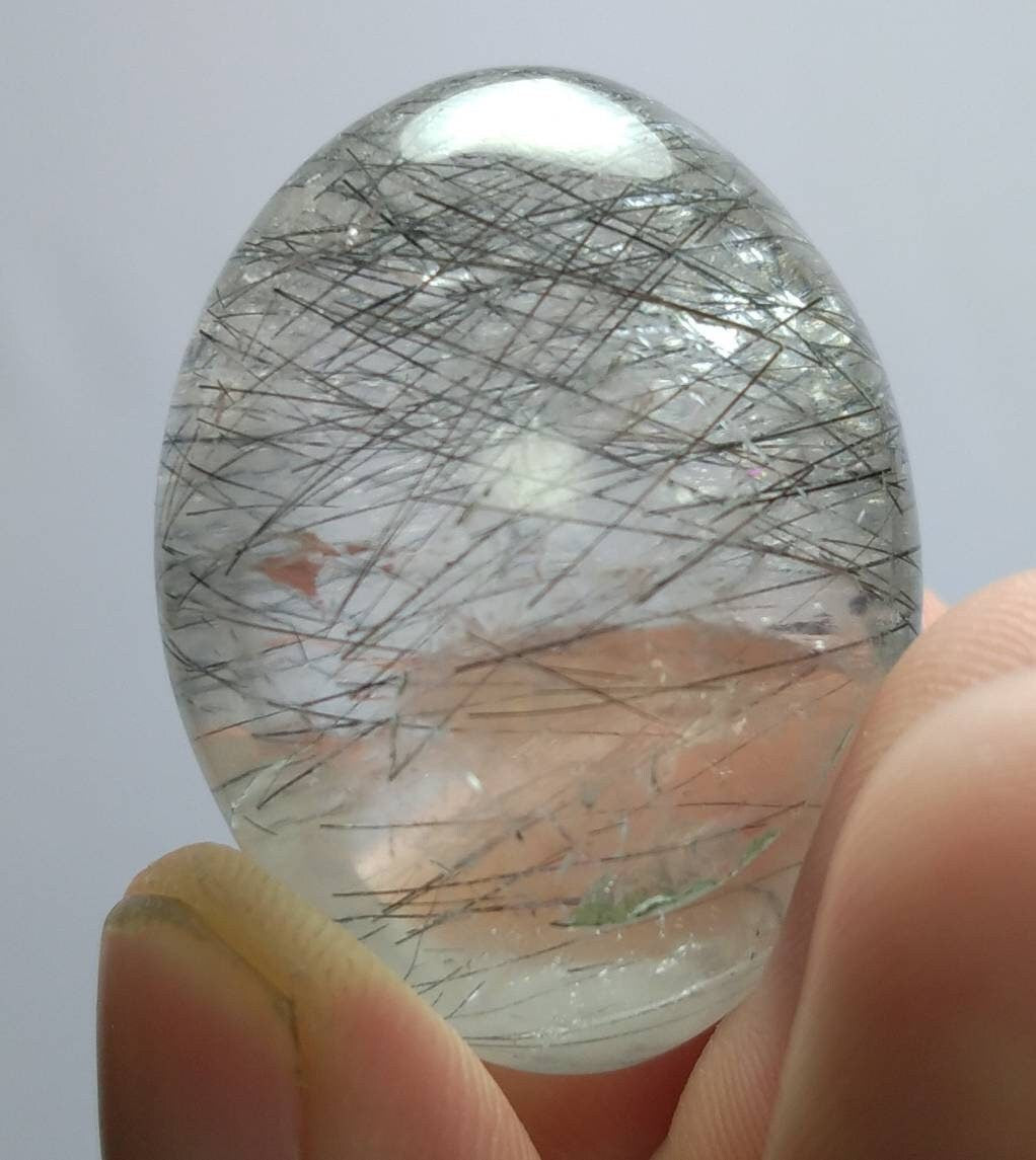 ARSAA GEMS AND MINERALSNatural fine quality beautiful 123 carats oval shape black Tourmaline included Quartz Oblong shape - Premium  from ARSAA GEMS AND MINERALS - Just $25.00! Shop now at ARSAA GEMS AND MINERALS