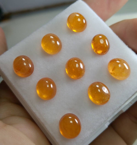 ARSAA GEMS AND MINERALSNatural fine quality beautiful 30 carats small Jewellery set of calibrated yellow Spessartine garnet cabochons - Premium  from ARSAA GEMS AND MINERALS - Just $70.00! Shop now at ARSAA GEMS AND MINERALS