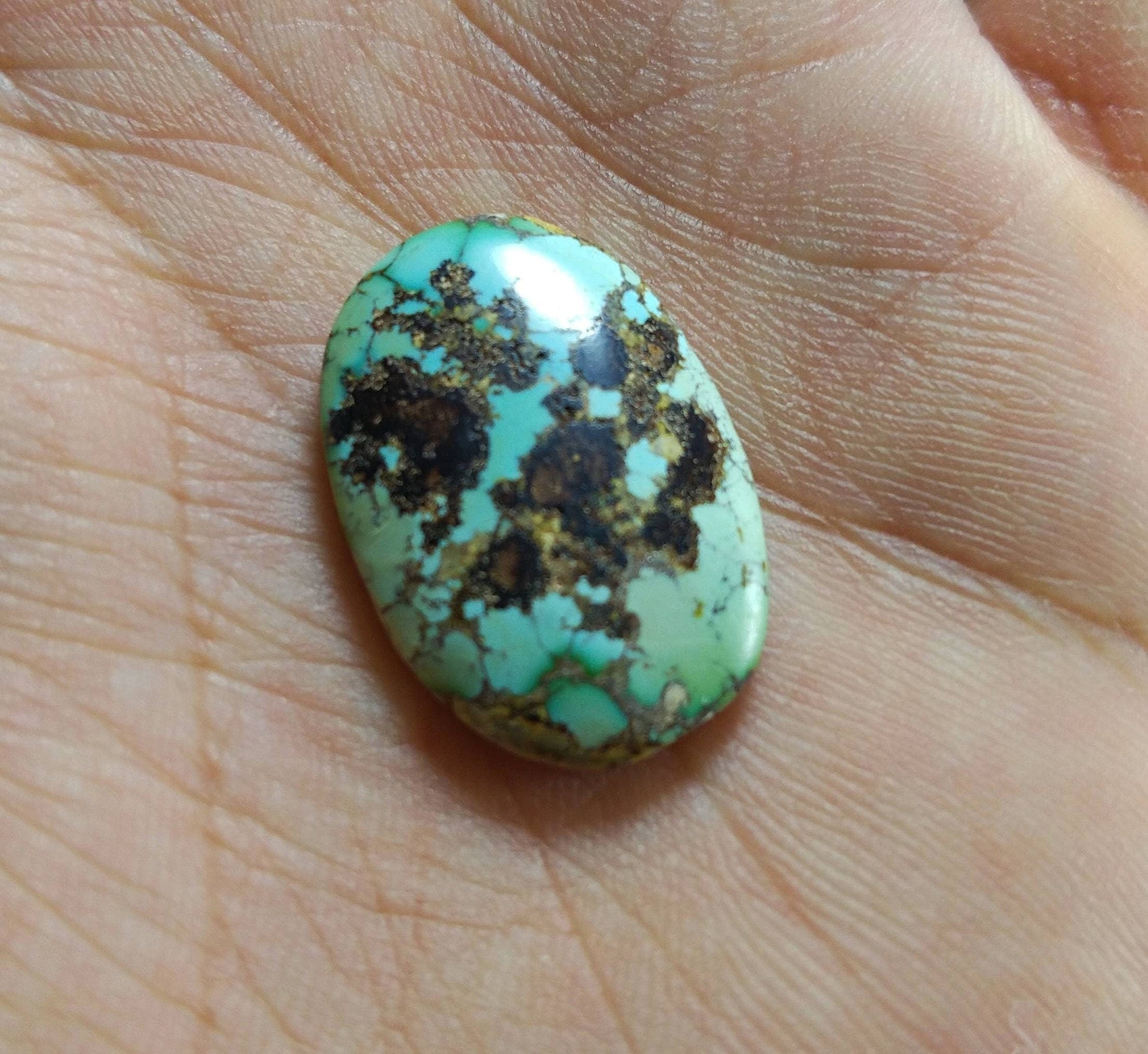 ARSAA GEMS AND MINERALSNatural good quality beautiful 15 carats turquoise cabochon - Premium  from ARSAA GEMS AND MINERALS - Just $15.00! Shop now at ARSAA GEMS AND MINERALS