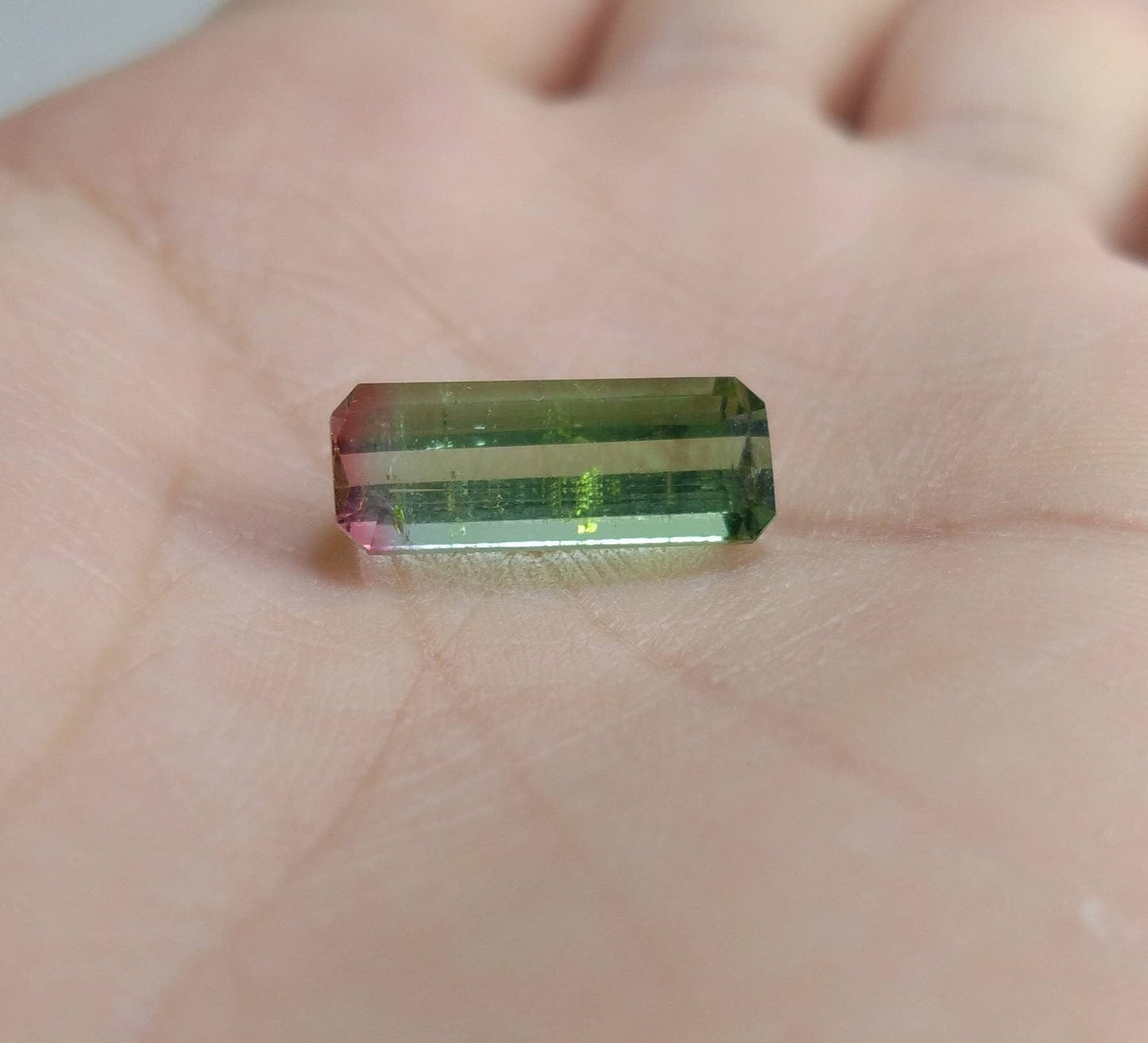 ARSAA GEMS AND MINERALSNatural top and high quality beautiful 6 carats faceted Bicolor tourmaline loose gem - Premium  from ARSAA GEMS AND MINERALS - Just $150.00! Shop now at ARSAA GEMS AND MINERALS