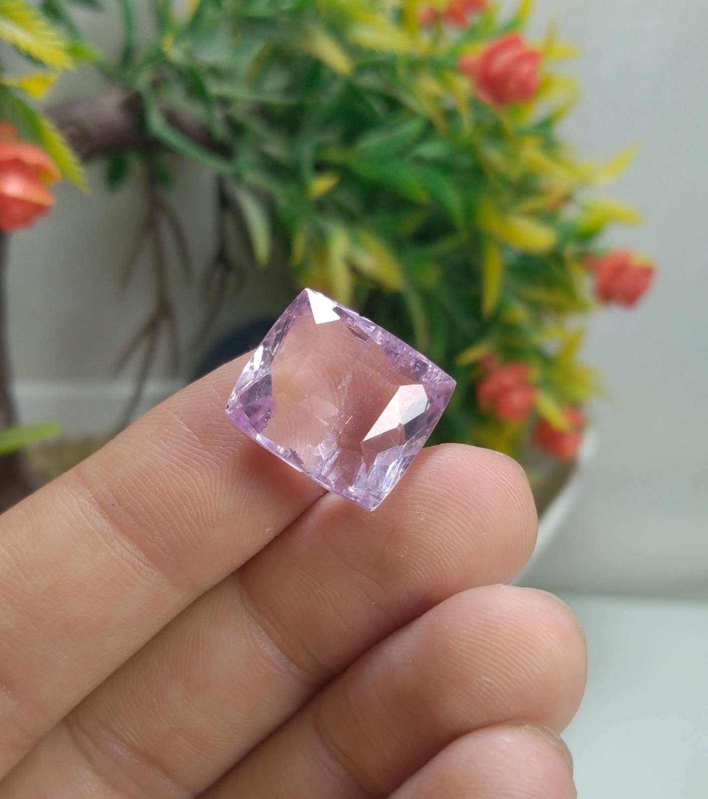 ARSAA GEMS AND MINERALSNatural top quality beautiful 20 carats faceted radiant shape kunzite gem - Premium from ARSAA GEMS AND MINERALS - Just $40.00! Shop now at ARSAA GEMS AND MINERALS