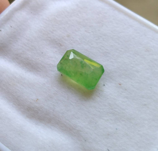 ARSAA GEMS AND MINERALSNatural fine quality beautiful 5 carats radiant shape faceted green hydrograssular garnet gem - Premium  from ARSAA GEMS AND MINERALS - Just $15.00! Shop now at ARSAA GEMS AND MINERALS