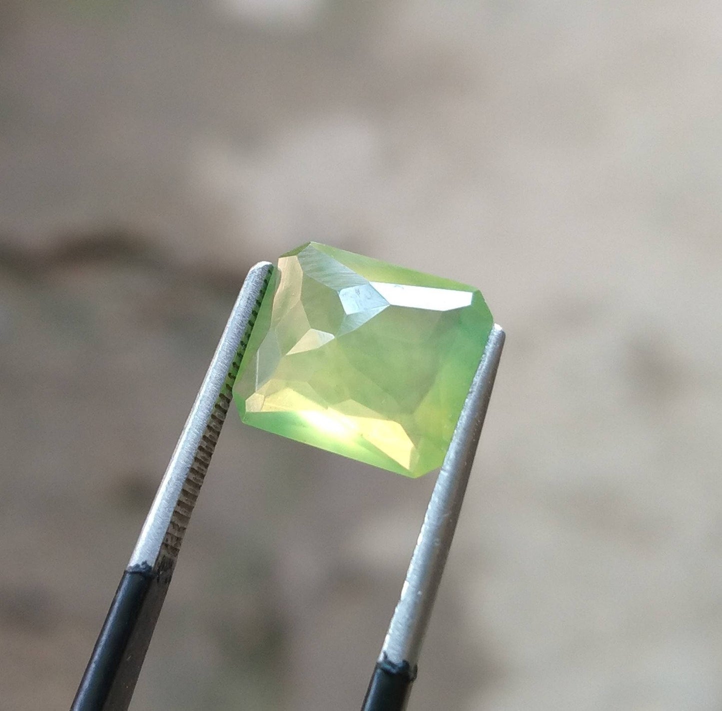 ARSAA GEMS AND MINERALSNatural fine quality beautiful 3.5 carats radiant shape faceted green hydrograssular garnet gem - Premium from ARSAA GEMS AND MINERALS - Just $10.00! Shop now at ARSAA GEMS AND MINERALS