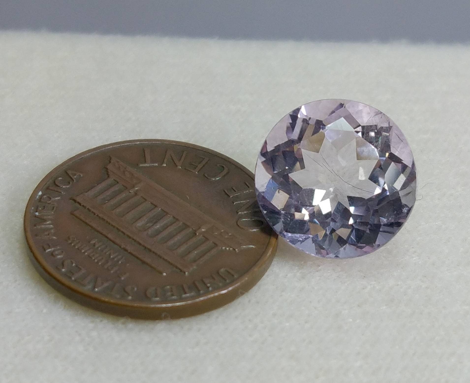 ARSAA GEMS AND MINERALSNatural top quality beautiful 6.5 carat VV clarity faceted round shape kunzite gem - Premium  from ARSAA GEMS AND MINERALS - Just $20.00! Shop now at ARSAA GEMS AND MINERALS