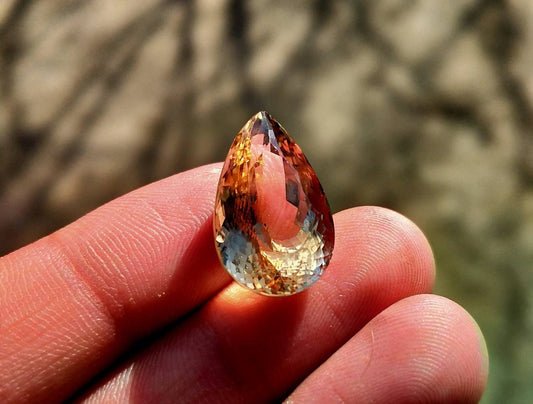 ARSAA GEMS AND MINERALSNatural top quality beautiful faceted pear shape 23 carats heated topaz gem - Premium  from ARSAA GEMS AND MINERALS - Just $46.00! Shop now at ARSAA GEMS AND MINERALS
