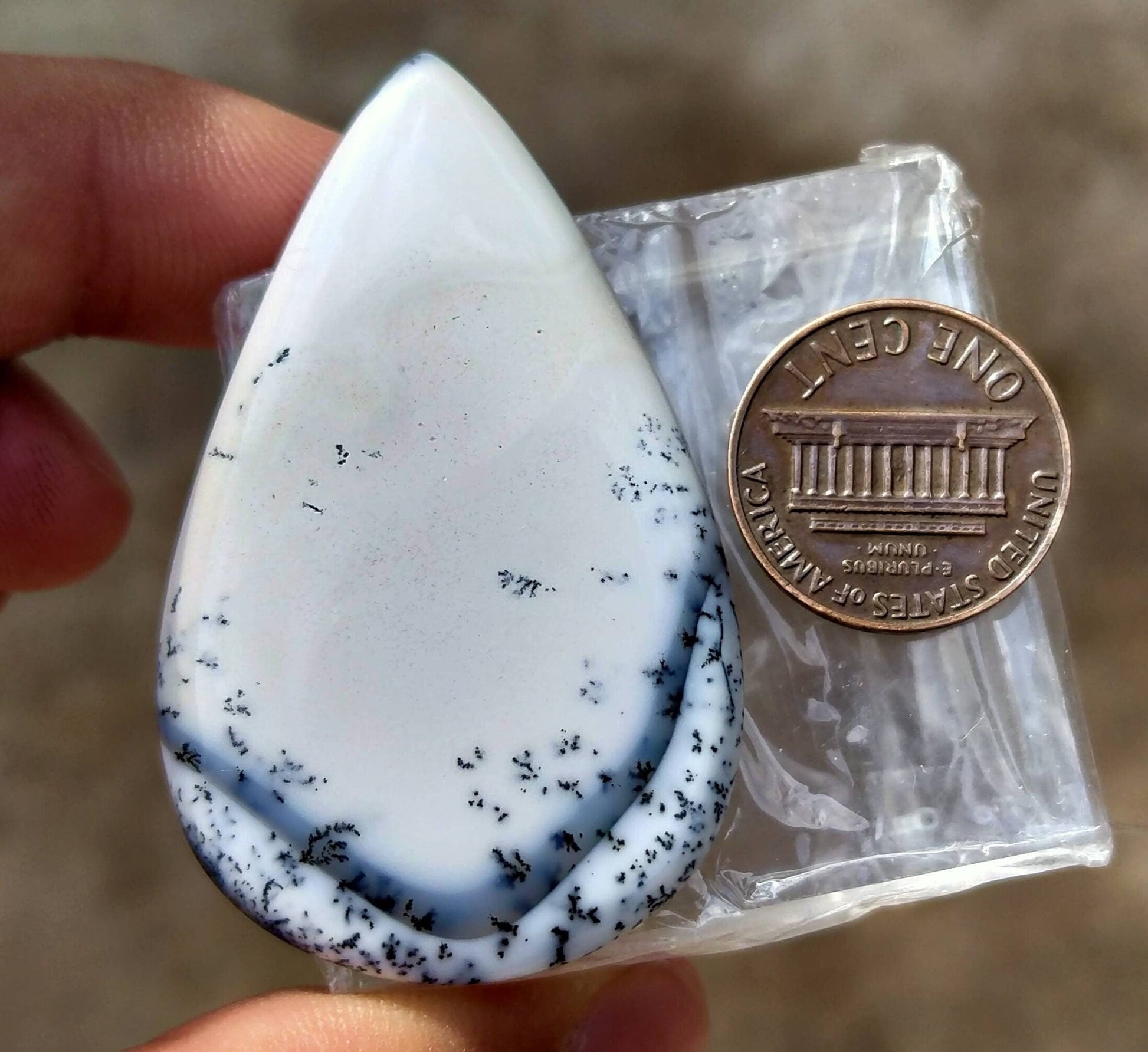 ARSAA GEMS AND MINERALSNatural top quality beautiful huge size pear shape 54 carats dendritic opal cabochon - Premium  from ARSAA GEMS AND MINERALS - Just $15.00! Shop now at ARSAA GEMS AND MINERALS