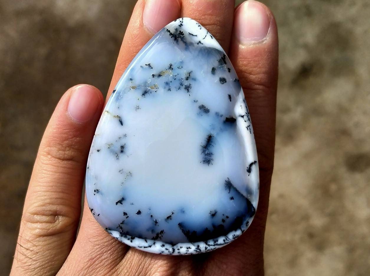 ARSAA GEMS AND MINERALSNatural top quality beautiful huge size pear shape 158 carats dendritic opal cabochon - Premium  from ARSAA GEMS AND MINERALS - Just $15.00! Shop now at ARSAA GEMS AND MINERALS