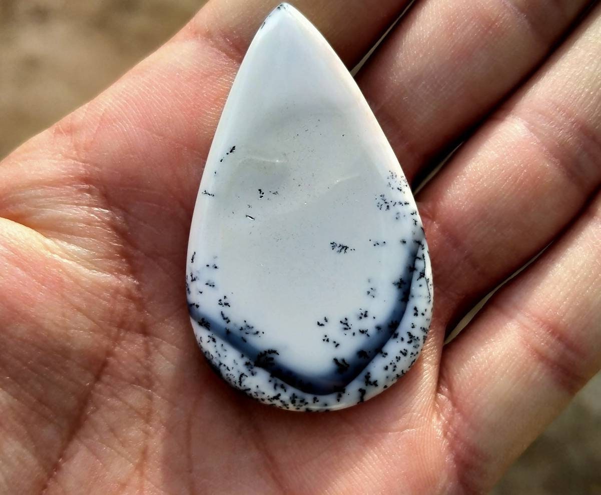 ARSAA GEMS AND MINERALSNatural top quality beautiful huge size pear shape 54 carats dendritic opal cabochon - Premium  from ARSAA GEMS AND MINERALS - Just $15.00! Shop now at ARSAA GEMS AND MINERALS