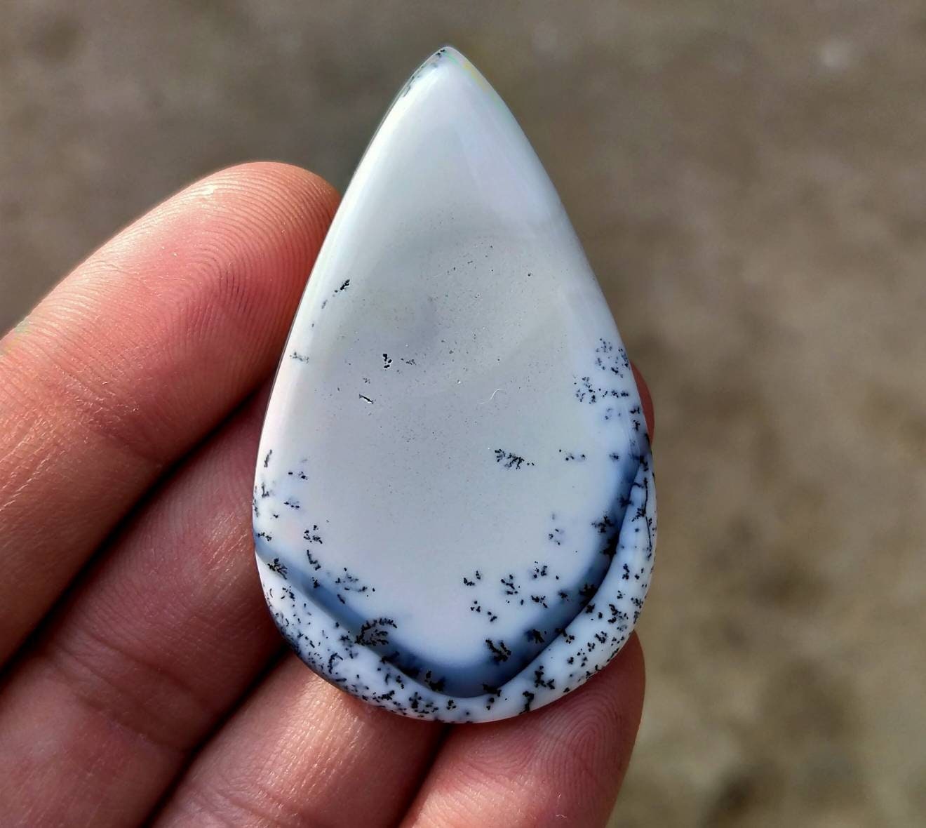 ARSAA GEMS AND MINERALSNatural top quality beautiful huge size pear shape 54 carats dendritic opal cabochon - Premium  from ARSAA GEMS AND MINERALS - Just $15.00! Shop now at ARSAA GEMS AND MINERALS