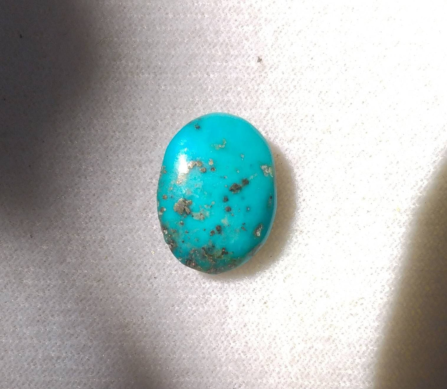 ARSAA GEMS AND MINERALSNatural fine quality beautiful 9 carats oval shape turquoise with pyrite cabochon - Premium from ARSAA GEMS AND MINERALS - Just $18.00! Shop now at ARSAA GEMS AND MINERALS